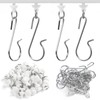 60 Pieces Shower Curtain Pack of 30 Pieces Hooks and