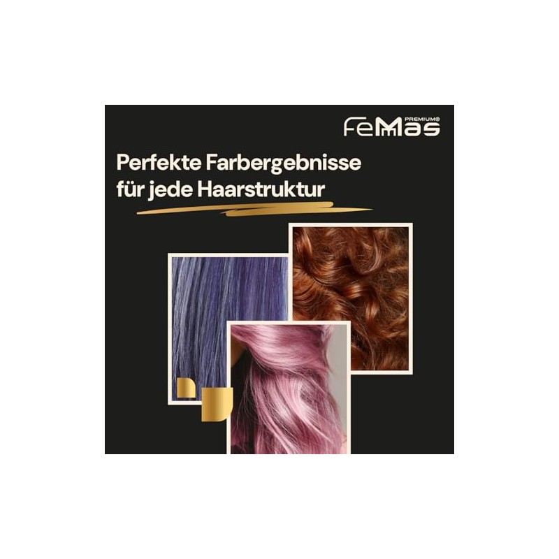 FemMas Haarfarbe Metallic Rosa I Professionelle Creme Haarfarbe mit Arganöl,