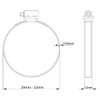 12mm (20mm - 32mm) Strong Steel Worm Drive Hose Clip