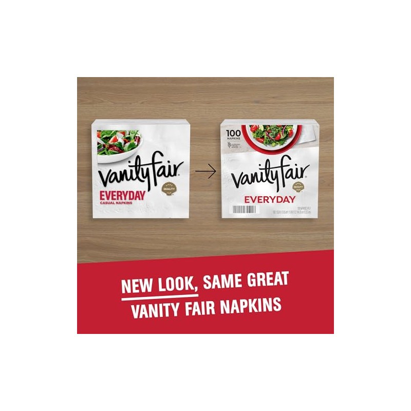 Vanity Fair Servilletas de papel para uso diario, 200 servilletas