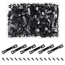 100 Pcs Heavy Duty Sawtooth Picture Hangers with 200 Pcs Screws, Small Sawtooth Frame Hangers - Picture Hanging Solutions for Hanging Painting, Photos, Drawing - Home Decoration (Black)