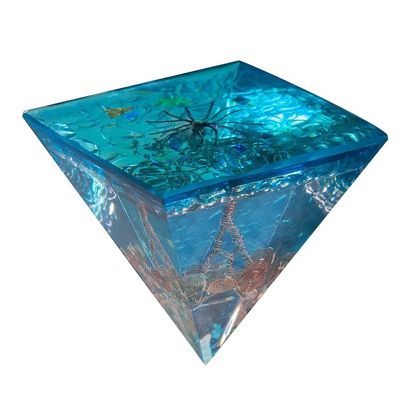 Nupuyai Crystal Pyramid Gemstone Energy Pyramids for Reiki Healing Meditation