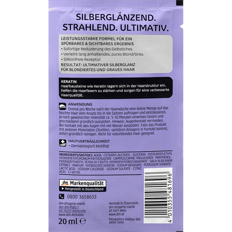 Balea Professional Silver Shine Set Shampoo 250 ml Conditioner 200