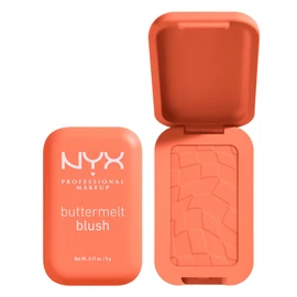 NYX Professional Makeup Buttermelt Powder Blush, Up To 12H Wear, Seamless Blending, Fade and Transfer Resistant, With Shea and Mango Butter, Vegan Formula, Shade: Sooner The Butta