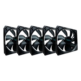 APEVIA CF514S-BK 140mm 4pin Molex & 3pin Motherboard Black Silent Case Fan (5-pk)