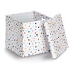 Zeller Dots 14476 Storage Box Recycled Cardboard Approx. 33.5 x