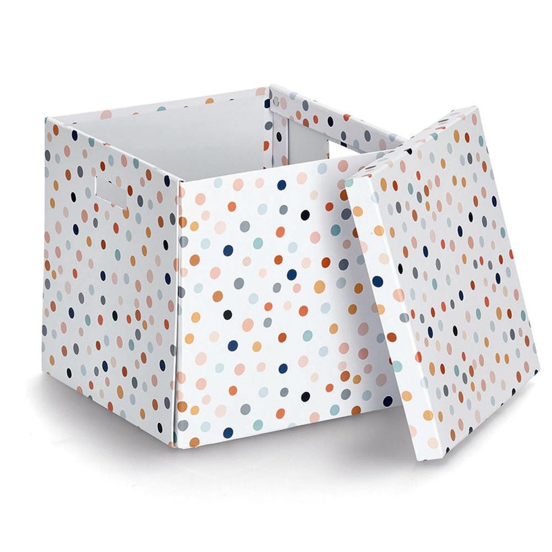 Zeller Dots 14476 Storage Box Recycled Cardboard Approx. 33.5 x