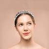 FRCOLOR Crystal Wedding Tiara for Bride,Elegant Rhinestone Bridal Flower Tiara