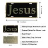 Auto Tag Deluxe License Plate - Jesus Gold/Black | Universal