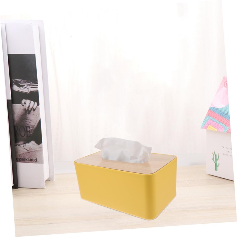 BUGUUYO Facial Tissue Box Cover Holder Wood Tissue Cases Napkin