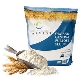 Early Morning Harvest Organic General Purpose Flour - Made from Non-GMO Whole Wheat - Stone Ground All Purpose Flour for Baking and Cooking, Whole Grain, Unbleached, Certified Organic GMO free