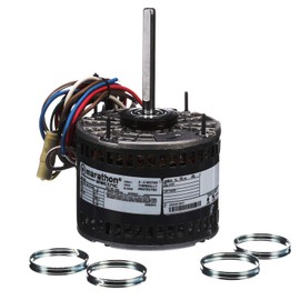 Marathon X000 48Y Frame Open Air Over 48A11O1798 Direct Drive Motor 1/4 hp, 1075 RPM, 115 VAC, 1 Phase, 3 Speeds, Ball Bearing, Permanent Split Capacitor, Thru-Bolt