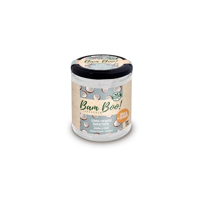 Crema Hidratante Humectante Cara Cuerpo Sandía Coco 220g Bam Boo