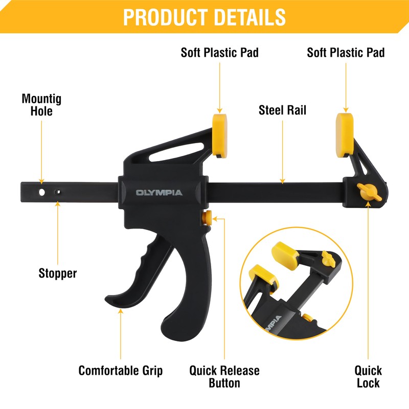 Olympia Tools 6-Inch Ratcheting Bar Clamp and Spreader 38-232