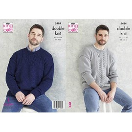 King Cole 5484 Knitting Pattern Mens Sweaters in Subtle Drifter DK