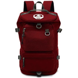 JYColofex gym duffel bag backpack, Solid color wrestling bag,with shoe compartment, 4 kinds of back method waterproof travel sports walking laptop Lightweight (B-Magenta Red)