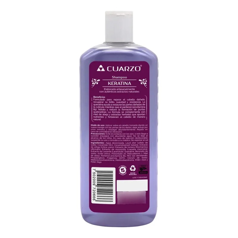 Shampoo Cuarzo Keratina 550ml