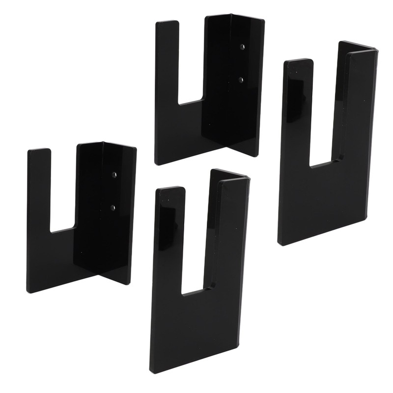 4Pcs Black Acrylic Skateboard Wall Mount Rack Skateboard Wall Hanger