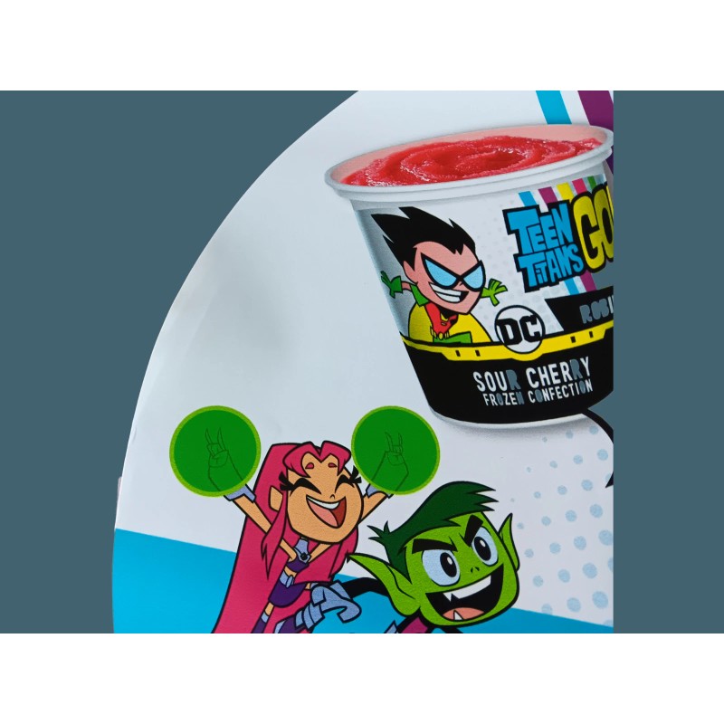Big Ice Cream Truck Decal Sticker 23" diameter Teen Titans