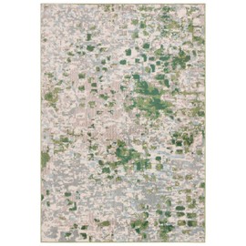 SAFAVIEH Monaco Collection Area Rug - 5'1" x 7'6", Green & Blue, Abstract Watercolor Design, Non-Shedding & Easy Care, Ideal for High Traffic Areas in Living Room, Bedroom, Dining (MNC225Y-5)