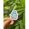 Pack 3" Tummy Ache Survivor Cute Cat Sticker Meme Funny