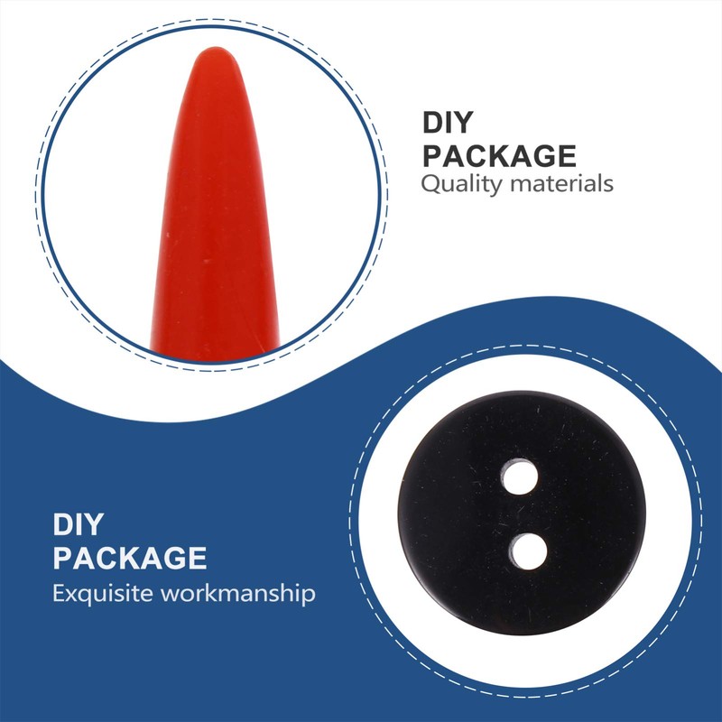 Toddmomy 260Pcs Christmas Snowman DIY Craft Kit, Tiny Buttons, Carrot