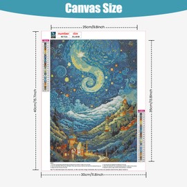 TOSTOG 5D Diamond Painting for Adults, Landscape Diamond Painting Kits Pictures, Diamond Painting, DIY Diamond Painting Picture Set, 30 x 40 cm for Wall Decoration