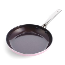 Blue Diamond 10" Nonstick Frying Pan Skillet, Diamond Infused PFAS & PTFE-Free Ceramic Pot, Dishwasher & Oven Safe, Stay Cool Handle, Durable Non Toxic Metal Utensil Safe, Egg & Omelet Pan, Pink