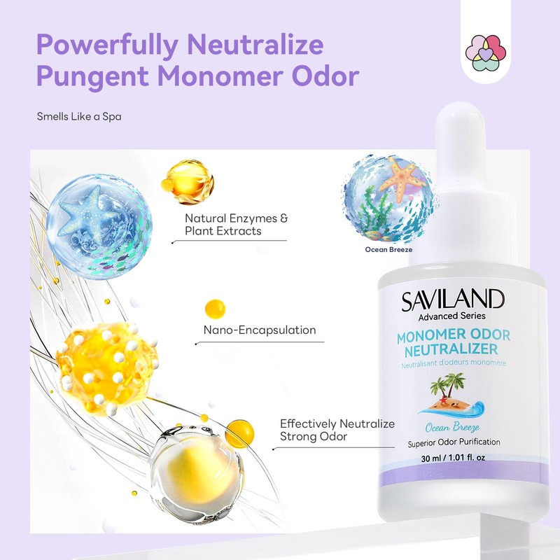 SAVILAND Advanced Acrylic Monomer Odor Neutralizer: 30ml Ocean Breeze Superior