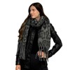 Humble Hilo Woven Chunky Scarf Cocoon with Fringe (Grey Leopard