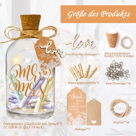 XSYKJGS LED Bottle Light Wedding, Wedding Gifts Money for Bride and Groom, Money Gifts, Wedding Packaging with Wedding Card for Freshly Loved Ones, Birthday, Christmas (Mr. & Mrs.)
