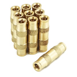 QWORK 1/4" Push To Connect Fittings - 10 Pack Air Compressor Quick Connect Dot Air Line Pneumatic Hose Fittings