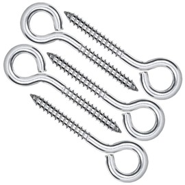 IMScrews 5pcs #18 x 3-1/4 Inch Screw Eyes Small Eyelet Screws Lag Eyebolt 18-8(304) Stainless Steel Heavy Duty Hook