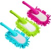 Set of 3 Handheld Microfibre Noodle Duster Chenille Wand Hand