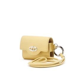 Ate Vanessa Bruno Atte Vanessa Bruno [DOUBLE A] Lemon Yellow Leather AirPods Case AAHO6E720Y1