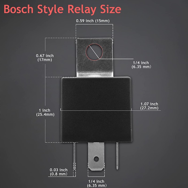Automotive Relay Harness Set - ELEFOCUS 5 Pin 12V 30/40