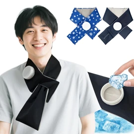 Ice Bag Neck Cooler, Ice Bag, Cooling Towel, Ice Bag, Heatstroke Prevention, Neck Cooling Goods, Summer, UV Protection, Washable, Reusable for Adults and Children, Summer, Heat Prevention Goods, Black