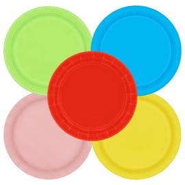 PARTY GO Party Plates Colourful Pack of 50 Children's Birthday Boys and Girls Party Decoration Accessories Paper Plates