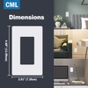 CML Matte White Decorator Screwless Wall Plate, 8 Pack 1-Gang