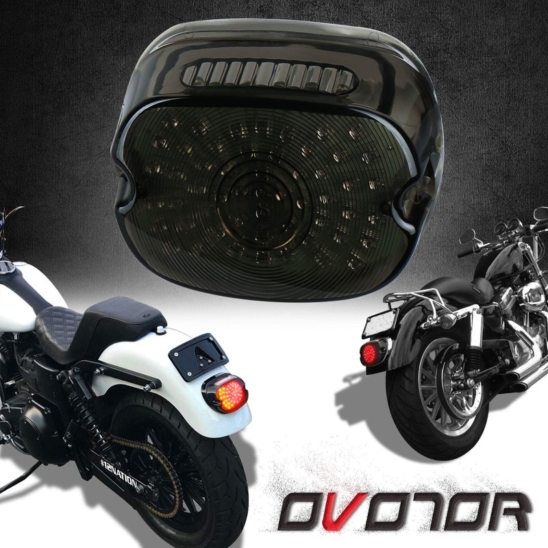 OVOTOR LED Tail Light Smoke Lens Lay Down Tail Lamp
