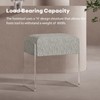 bitaycan Soft Fluffy Stool, Modern Acrylic Footstool with Upholstered Seat,