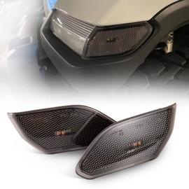 BUNKER INDUST Jeep JL LED Side Marker Lights Fender Flares Light Parking Lamp Compatible for Wrangler 2018 2019 2020 2021 2022 Amber Turn Signal Lights (Smoked Lens)