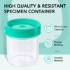Specimen Collection Cups with Tight Screw Lids, 2 Pack Leak-Proof