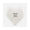 East of India White Heart Token - Love You