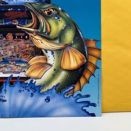 Williams Fish Tales Pinball Flyer Original 90s Promo Retro Gameroom Art Vintage