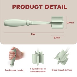 Meat Chopper, Hamburger Grinder, Premium Heat Resistant Smasher for Ground Beef, Burger Grinder Nylon Potato Mix Tool-Green