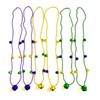 YSPPF 15 Pcs Mardi Gras Jingle Bell Beads Gold Purple