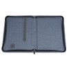 WEDO A4 Denim Writing Case with Zip, Blue, 3 Card