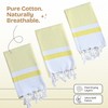 HEIRLOOM COMFORT 5 Pack Lemon Yellow Turkish Kitchen Towels 16"x26",