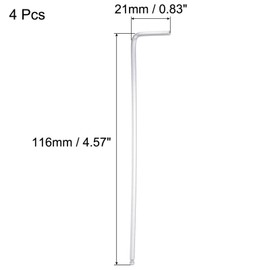 TA-VIGOR 4Pcs 3/32" Ball End Hex Key Wrench, Long Arm L-Shaped CR-V Steel Allen Wrench Tool for Bike, Furniture, and Mechanical Repair